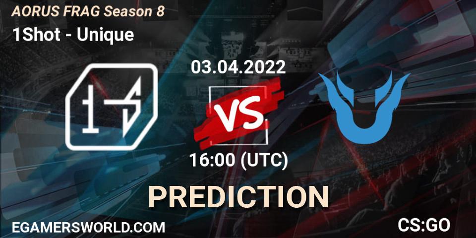 1Shot vs Unique: Betting TIp, Match Prediction. 03.04.22. CS2 (CS:GO), AORUS FRAG Season 8