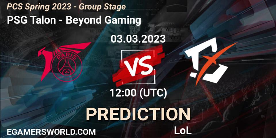 PSG Talon vs Beyond Gaming: Betting TIp, Match Prediction. 05.02.23. LoL, PCS Spring 2023 - Group Stage