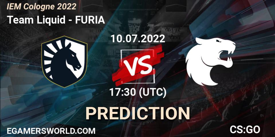 Team Liquid vs FURIA: Betting TIp, Match Prediction. 10.07.2022 at 17:45. Counter-Strike (CS2), IEM Cologne 2022