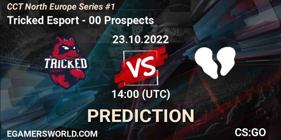 Tricked Esport vs 00 Prospects: Betting TIp, Match Prediction. 23.10.2022 at 14:20. Counter-Strike (CS2), CCT North Europe Series #1