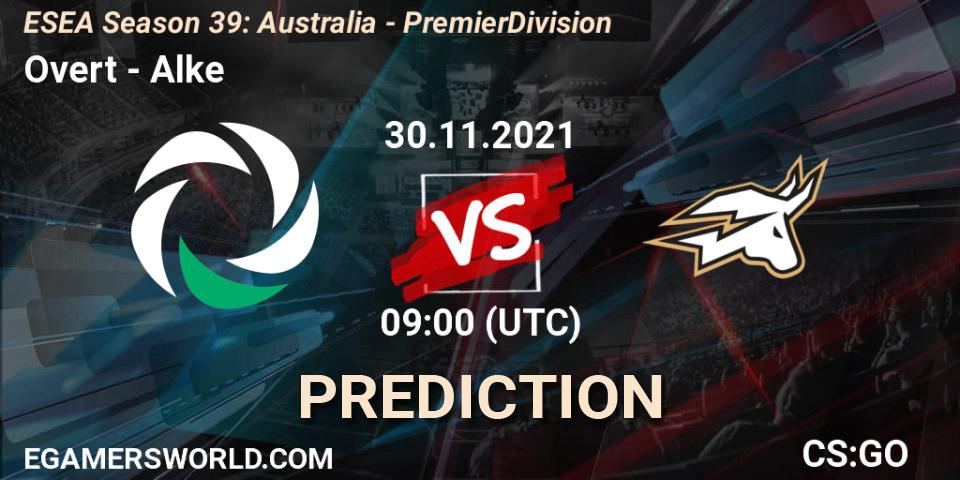 Overt vs Alke: Betting TIp, Match Prediction. 30.11.21. CS2 (CS:GO), ESEA Season 39: Australia - Premier Division