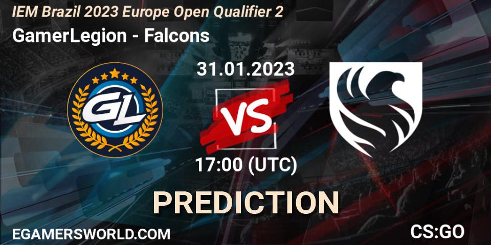 GamerLegion vs Falcons: Betting TIp, Match Prediction. 31.01.23. CS2 (CS:GO), IEM Brazil Rio 2023 Europe Open Qualifier 2