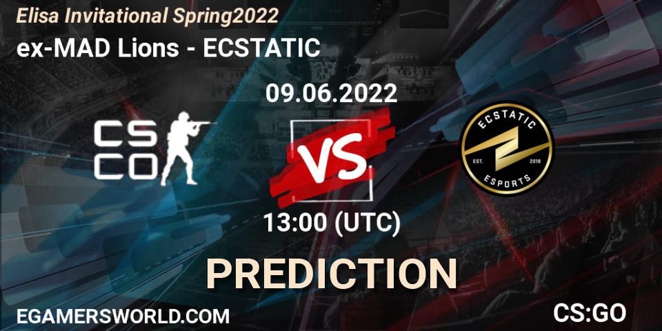 ex-MAD Lions vs ECSTATIC: Betting TIp, Match Prediction. 09.06.2022 at 13:00. Counter-Strike (CS2), Elisa Invitational Spring 2022