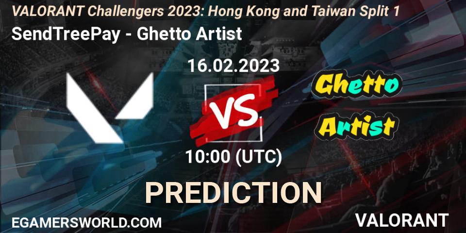 SendTreePay vs Ghetto Artist: Betting TIp, Match Prediction. 16.02.2023 at 10:00. VALORANT, VALORANT Challengers 2023: Hong Kong and Taiwan Split 1