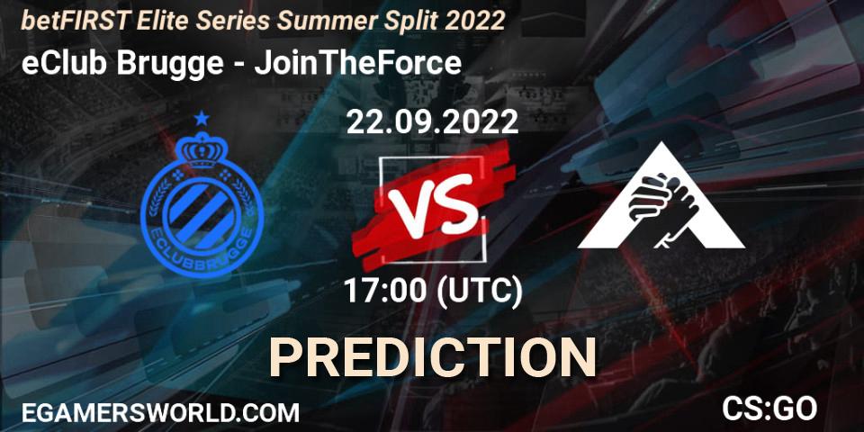 eClub Brugge vs JoinTheForce: Betting TIp, Match Prediction. 22.09.22. CS2 (CS:GO), betFIRST Elite Series Summer Split 2022