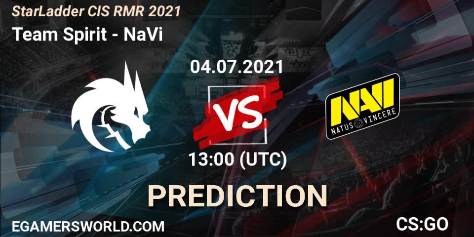 Team Spirit vs NaVi: Betting TIp, Match Prediction. 04.07.21. CS2 (CS:GO), StarLadder CIS RMR 2021