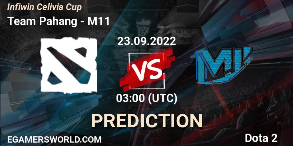 Team Pahang vs M11: Betting TIp, Match Prediction. 23.09.2022 at 02:58. Dota 2, Infiwin Celivia Cup 