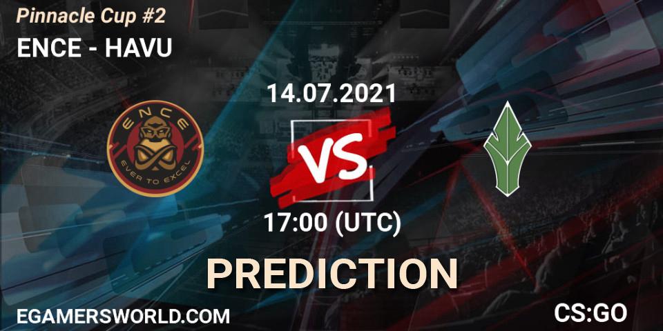 ENCE vs HAVU: Betting TIp, Match Prediction. 14.07.2021 at 17:40. Counter-Strike (CS2), Pinnacle Cup #2