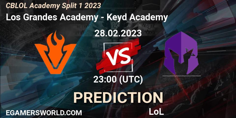 Los Grandes Academy vs Keyd Academy: Betting TIp, Match Prediction. 28.02.2023 at 23:00. LoL, CBLOL Academy Split 1 2023
