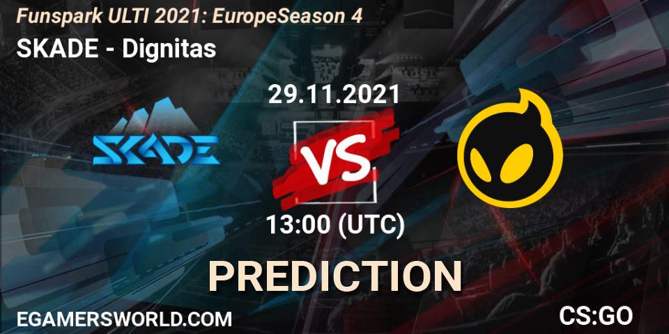 SKADE vs Dignitas: Betting TIp, Match Prediction. 29.11.21. CS2 (CS:GO), Funspark ULTI 2021: Europe Season 4