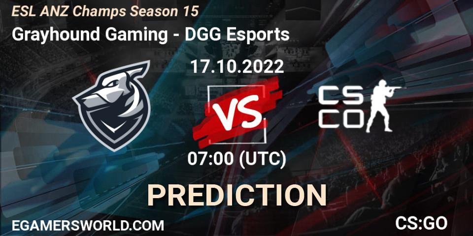 Grayhound Gaming vs DGG Esports: Betting TIp, Match Prediction. 12.10.22. CS2 (CS:GO), ESL ANZ Champs Season 15