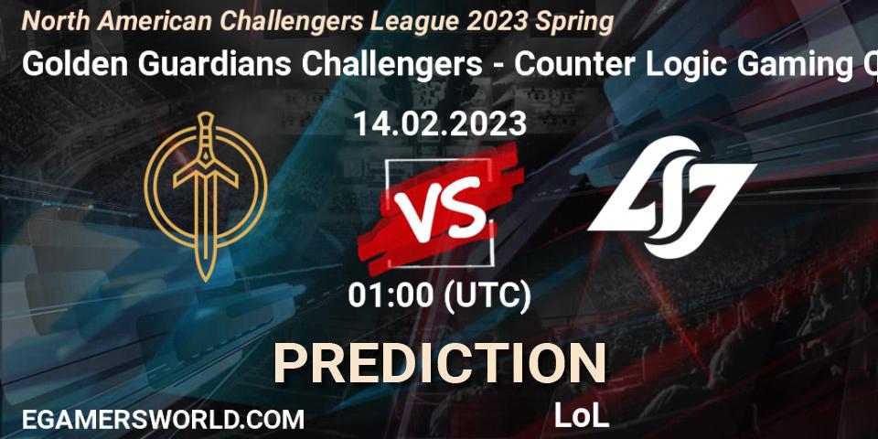 Golden Guardians Challengers vs Counter Logic Gaming Challengers: Betting TIp, Match Prediction. 14.02.23. LoL, NACL 2023 Spring - Group Stage