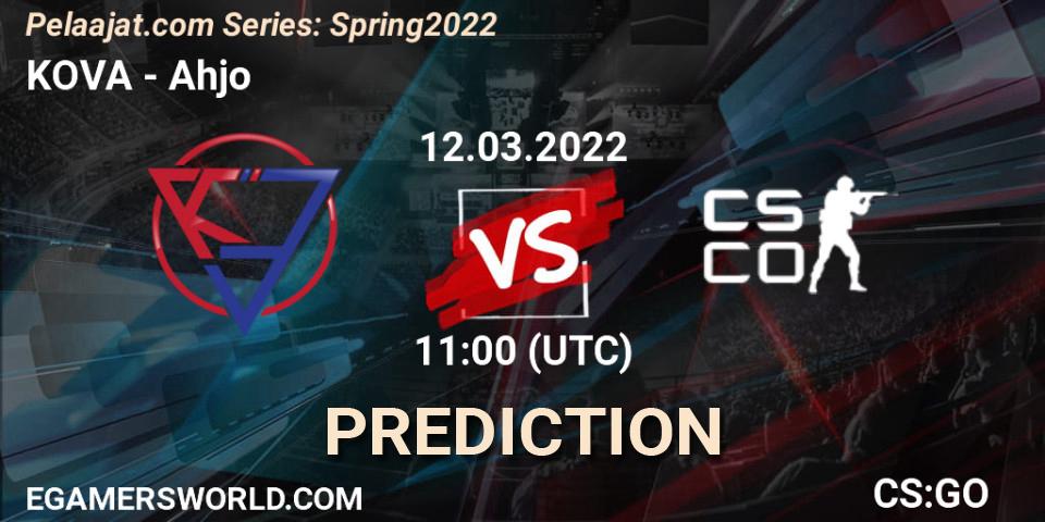 KOVA vs AHJO Esports: Betting TIp, Match Prediction. 12.03.2022 at 11:00. Counter-Strike (CS2), Pelaajat.com Series: Spring 2022
