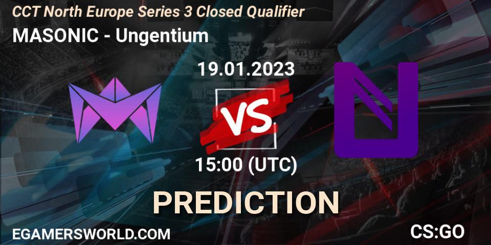 MASONIC vs Ungentium: Betting TIp, Match Prediction. 19.01.23. CS2 (CS:GO), CCT North Europe Series 3 Closed Qualifier
