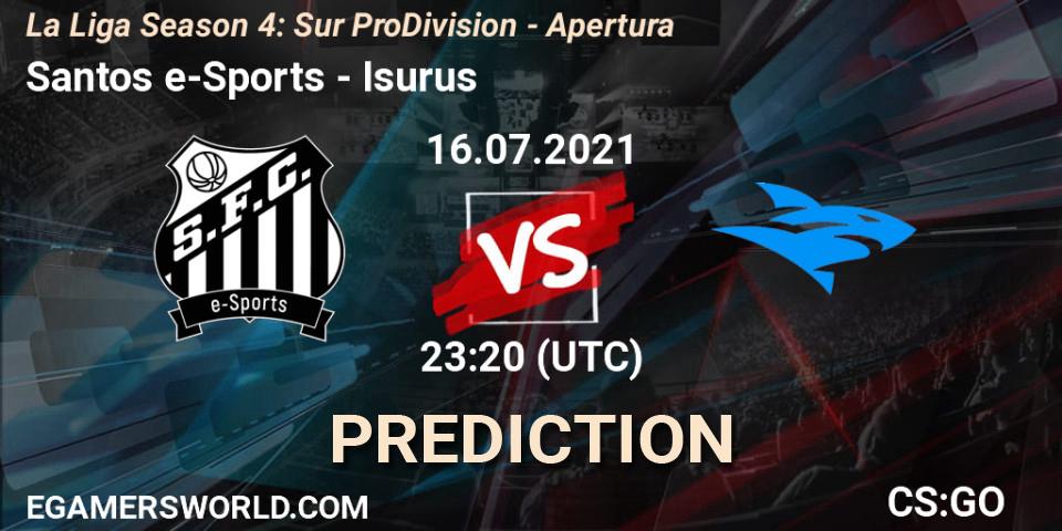 Santos e-Sports vs Isurus: Betting TIp, Match Prediction. 16.07.21. CS2 (CS:GO), La Liga Season 4: Sur Pro Division - Apertura