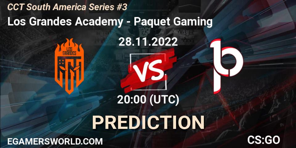 Los Grandes Academy vs Paquetá Gaming: Betting TIp, Match Prediction. 28.11.22. CS2 (CS:GO), CCT South America Series #3