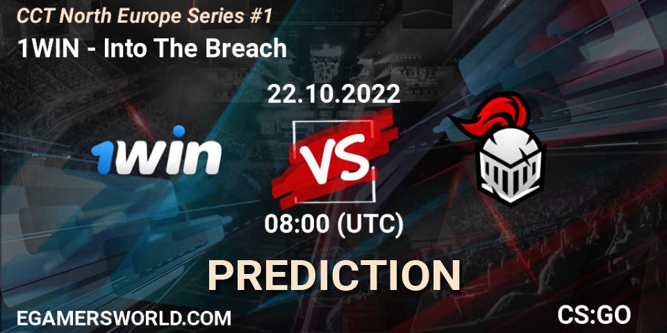 1WIN vs Into The Breach: Betting TIp, Match Prediction. 22.10.2022 at 08:00. Counter-Strike (CS2), CCT North Europe Series #1