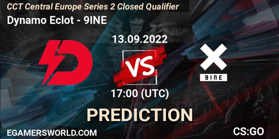 Dynamo Eclot vs 9INE: Betting TIp, Match Prediction. 13.09.2022 at 17:00. Counter-Strike (CS2), CCT Central Europe Series 2 Closed Qualifier