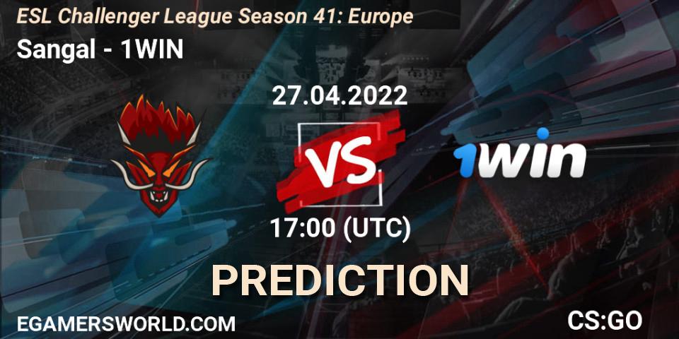 Sangal vs 1WIN: Betting TIp, Match Prediction. 27.04.2022 at 17:00. Counter-Strike (CS2), ESL Challenger League Season 41: Europe