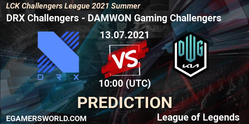DRX Challengers vs DAMWON Gaming Challengers: Betting TIp, Match Prediction. 13.07.2021 at 10:00. LoL, LCK Challengers League 2021 Summer