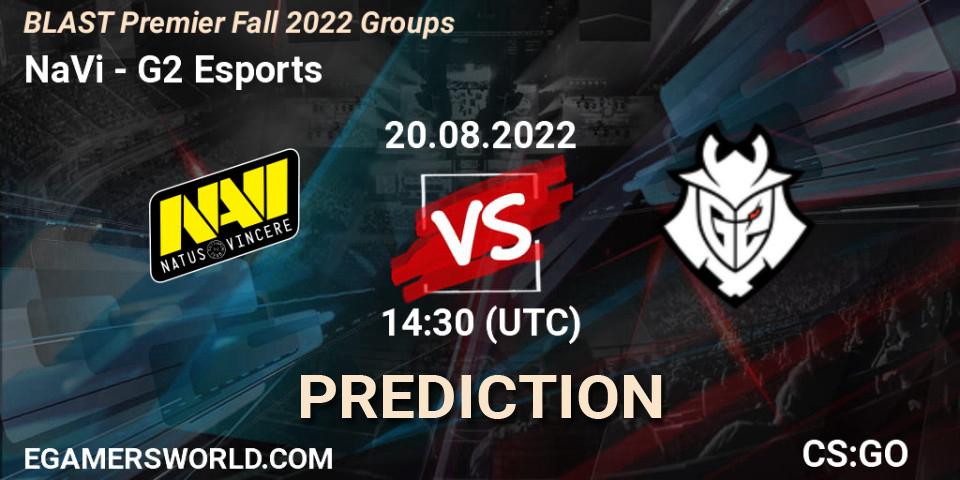 NaVi vs G2 Esports: Betting TIp, Match Prediction. 20.08.2022 at 15:00. Counter-Strike (CS2), BLAST Premier Fall 2022 Groups