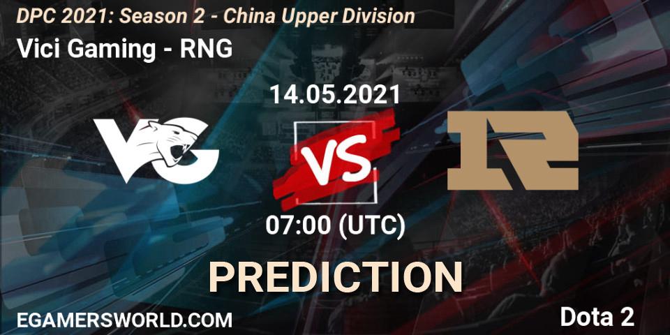 Vici Gaming vs RNG: Betting TIp, Match Prediction. 14.05.21. Dota 2, DPC 2021: Season 2 - China Upper Division