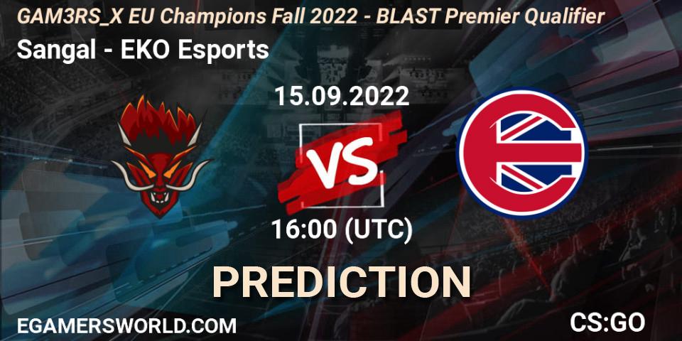 Sangal vs EKO Esports: Betting TIp, Match Prediction. 15.09.2022 at 16:00. Counter-Strike (CS2), GAM3RS_X EU Champions: Fall 2022