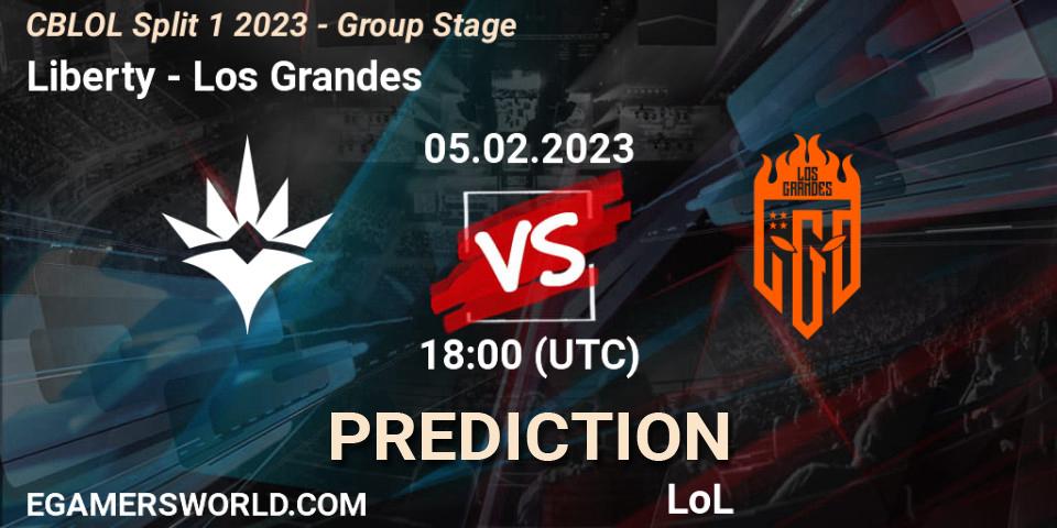 Liberty vs Los Grandes: Betting TIp, Match Prediction. 05.02.23. LoL, CBLOL Split 1 2023 - Group Stage