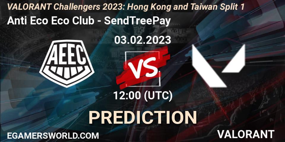 Anti Eco Eco Club vs SendTreePay: Betting TIp, Match Prediction. 03.02.23. VALORANT, VALORANT Challengers 2023: Hong Kong and Taiwan Split 1