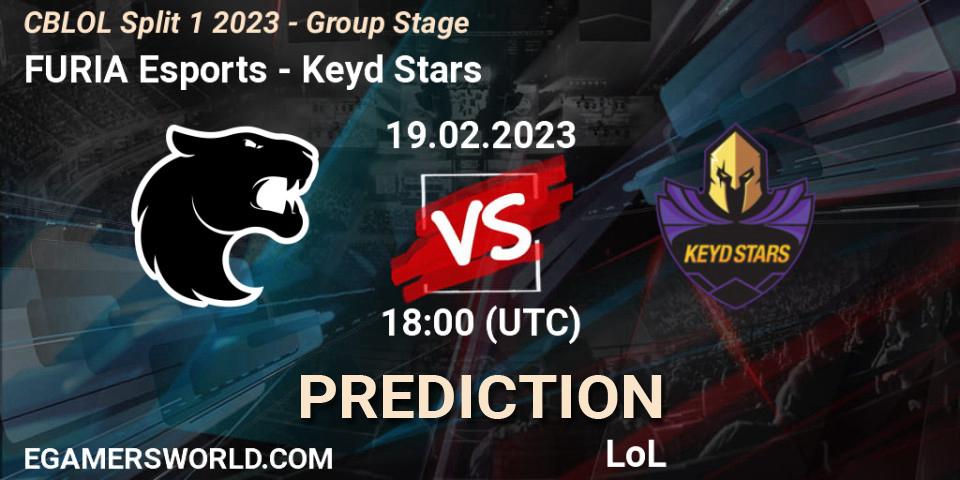 FURIA Esports vs Keyd Stars: Betting TIp, Match Prediction. 19.02.23. LoL, CBLOL Split 1 2023 - Group Stage