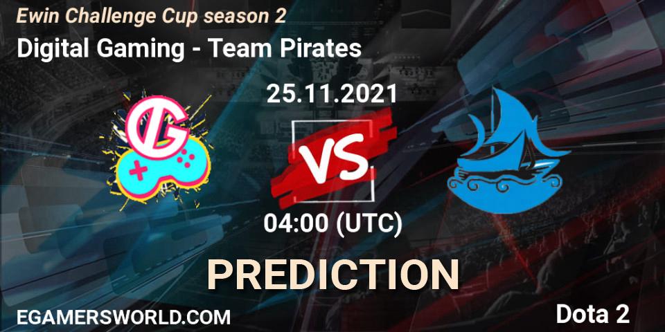 Digital Gaming vs Team Pirates: Betting TIp, Match Prediction. 25.11.2021 at 04:11. Dota 2, Ewin Challenge Cup season 2