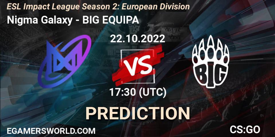 Galaxy Racer Female vs BIG EQUIPA: Betting TIp, Match Prediction. 22.10.22. CS2 (CS:GO), ESL Impact League Season 2: European Division
