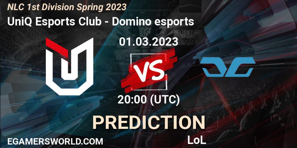 UniQ Esports Club vs Domino esports: Betting TIp, Match Prediction. 07.02.23. LoL, NLC 1st Division Spring 2023