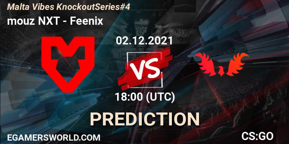 mouz NXT vs Feenix: Betting TIp, Match Prediction. 02.12.2021 at 18:10. Counter-Strike (CS2), Malta Vibes Knockout Series #4
