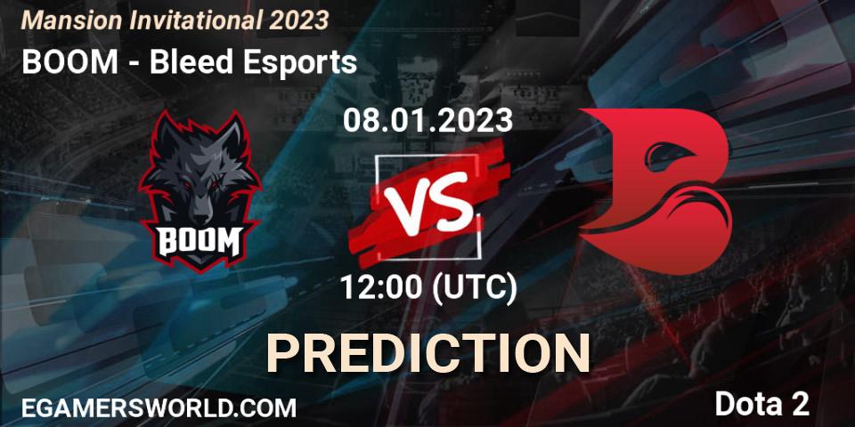 BOOM vs Bleed Esports: Betting TIp, Match Prediction. 08.01.2023 at 12:20. Dota 2, Mansion Invitational 2023