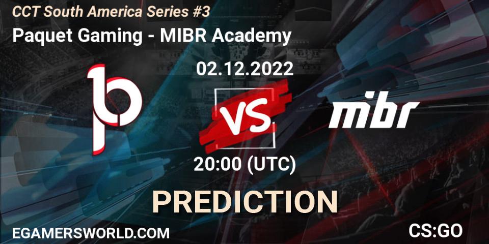 Paquetá Gaming vs MIBR Academy: Betting TIp, Match Prediction. 02.12.22. CS2 (CS:GO), CCT South America Series #3