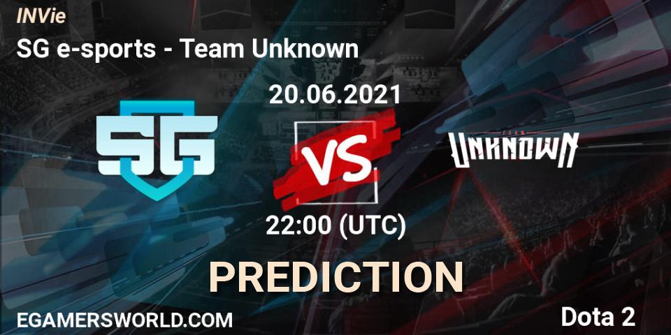 SG e-sports vs Team Unknown: Betting TIp, Match Prediction. 20.06.21. Dota 2, INVie
