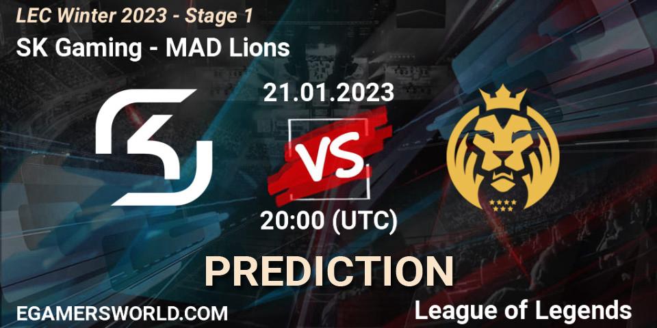 SK Gaming vs MAD Lions: Betting TIp, Match Prediction. 21.01.2023 at 21:00. LoL, LEC Winter 2023 - Stage 1