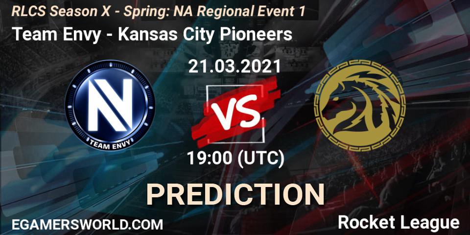 Team Envy vs Kansas City Pioneers: Betting TIp, Match Prediction. 21.03.2021 at 19:00. Rocket League, RLCS Season X - Spring: NA Regional Event 1