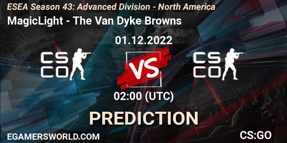 MagicLight vs The Van Dyke Browns: Betting TIp, Match Prediction. 01.12.22. CS2 (CS:GO), ESEA Season 43: Advanced Division - North America