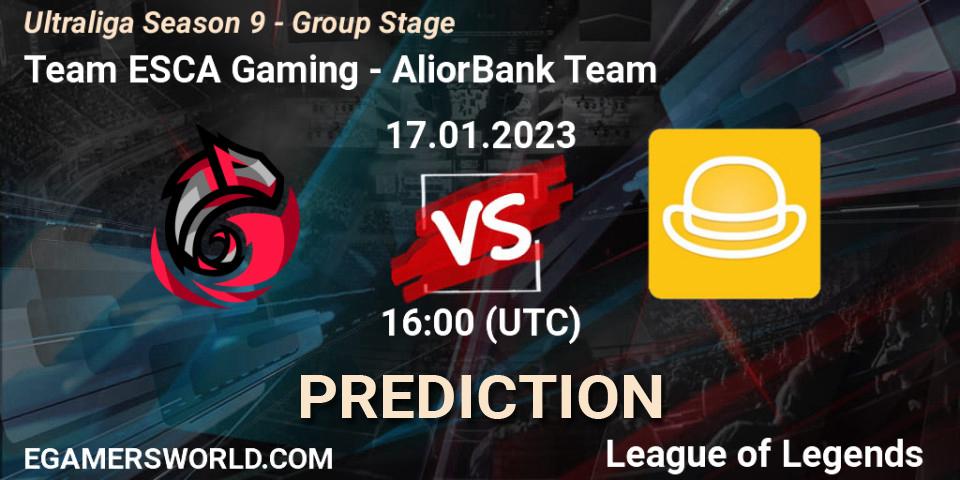 Team ESCA Gaming vs AliorBank Team: Betting TIp, Match Prediction. 17.01.23. LoL, Ultraliga Season 9 - Group Stage