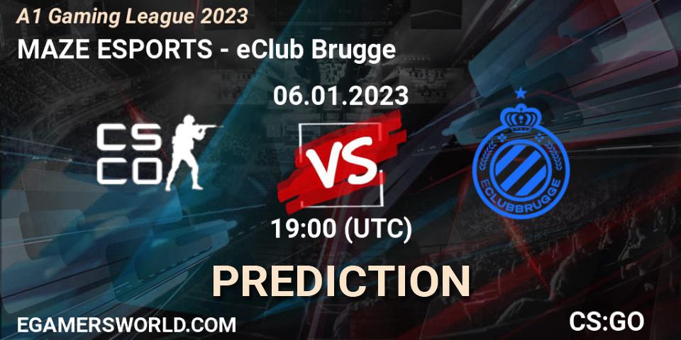 MAZE ESPORTS vs eClub Brugge: Betting TIp, Match Prediction. 06.01.2023 at 19:00. Counter-Strike (CS2), A1 Gaming League 2023