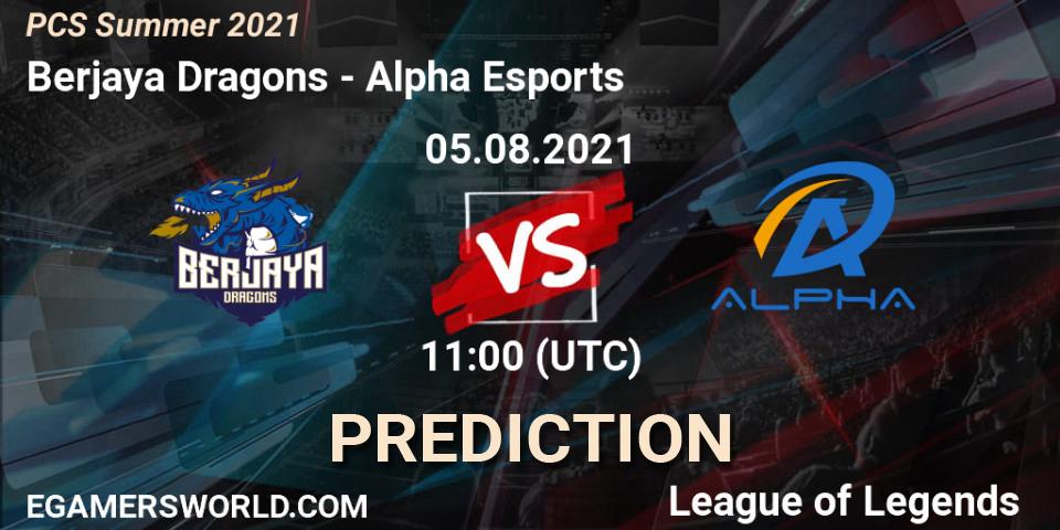 Berjaya Dragons vs Alpha Esports: Betting TIp, Match Prediction. 05.08.21. LoL, PCS Summer 2021
