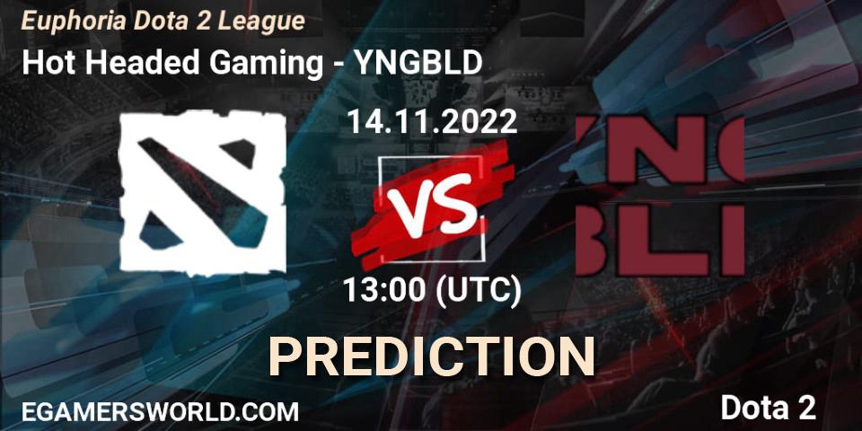 Hot Headed Gaming vs YNGBLD: Betting TIp, Match Prediction. 14.11.2022 at 13:11. Dota 2, Euphoria Dota 2 League
