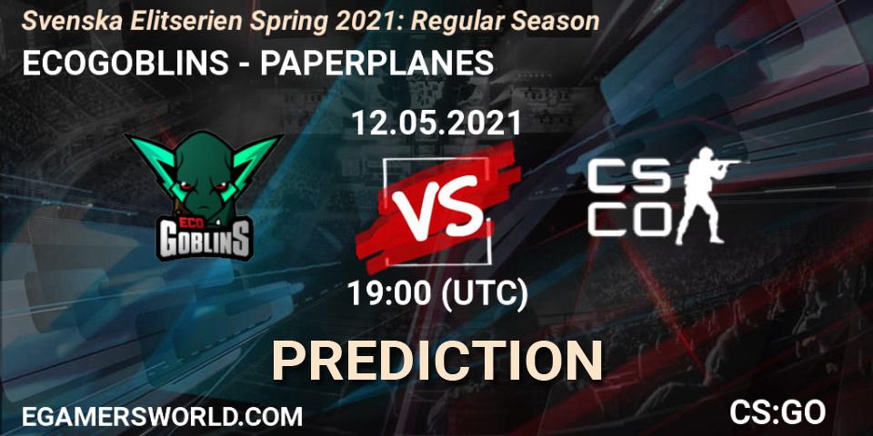 ECOGOBLINS vs PAPERPLANES: Betting TIp, Match Prediction. 12.05.21. CS2 (CS:GO), Svenska Elitserien Spring 2021: Regular Season