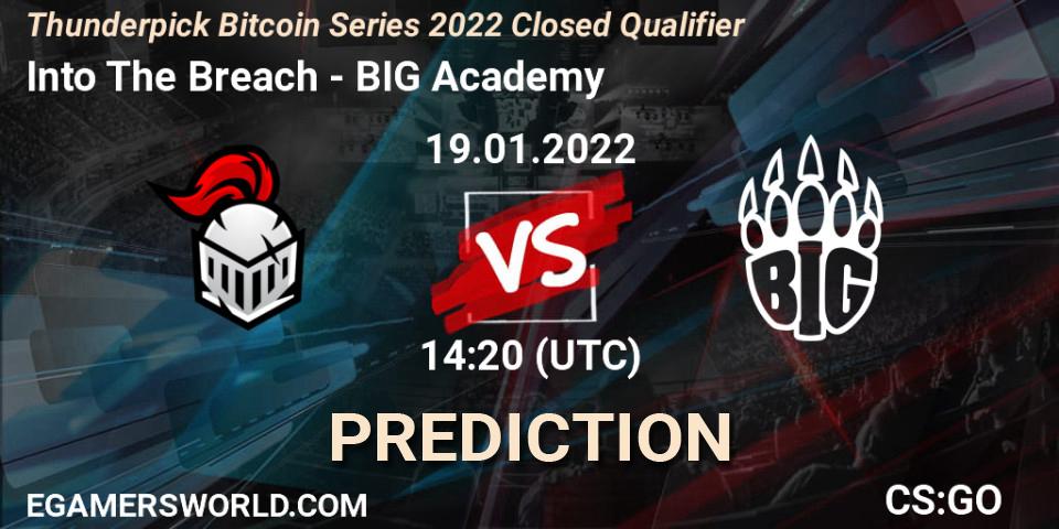 Into The Breach vs BIG Academy: Betting TIp, Match Prediction. 19.01.22. CS2 (CS:GO), Thunderpick Bitcoin Series 2022 Closed Qualifier