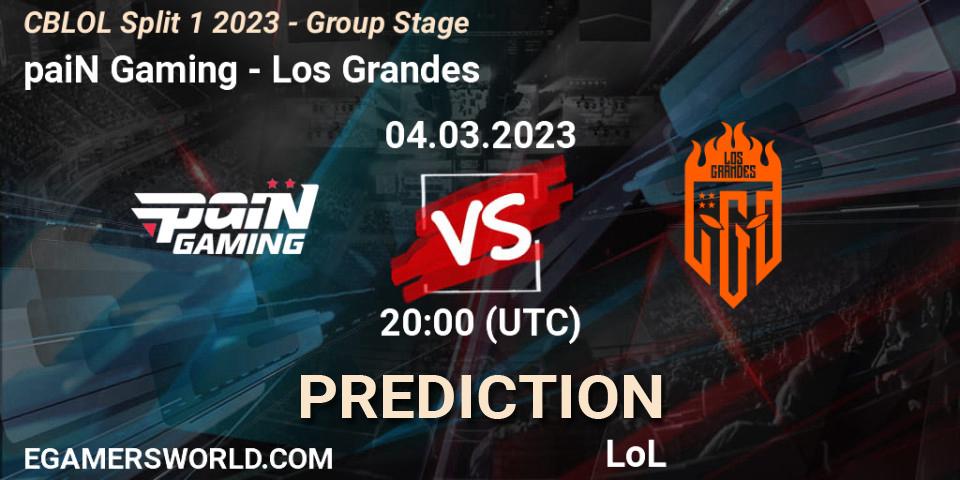 paiN Gaming vs Los Grandes: Betting TIp, Match Prediction. 04.03.23. LoL, CBLOL Split 1 2023 - Group Stage