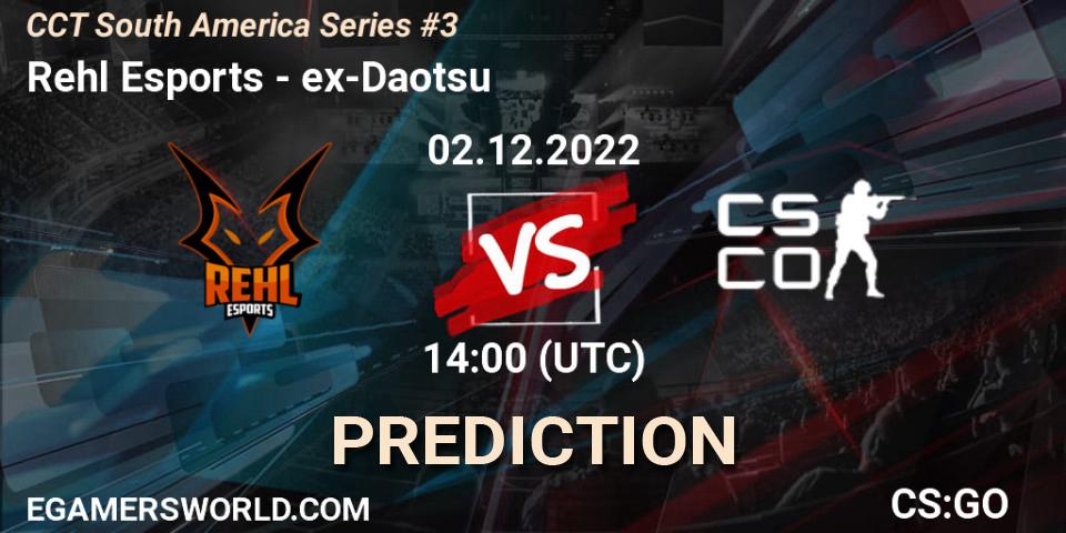 Rehl Esports vs ex-Daotsu: Betting TIp, Match Prediction. 02.12.22. CS2 (CS:GO), CCT South America Series #3
