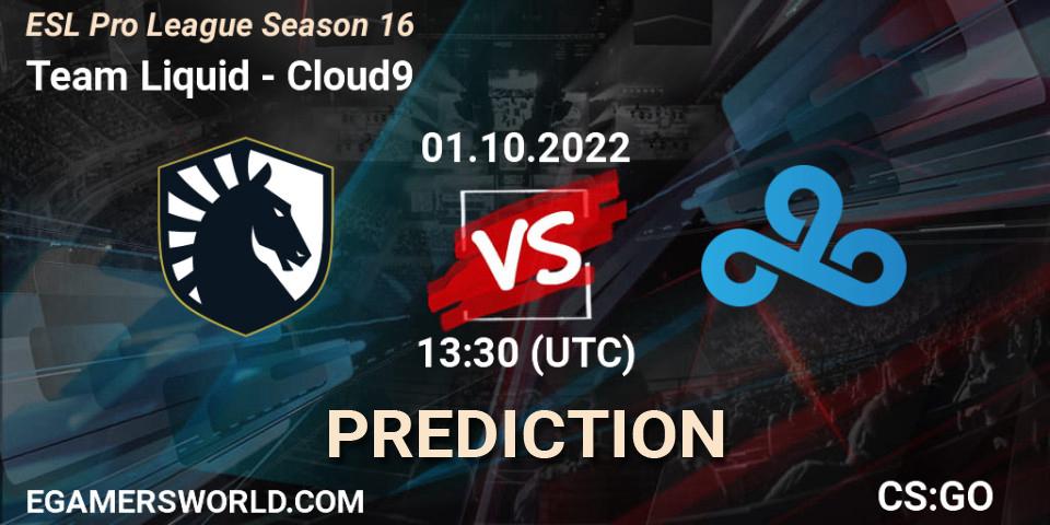 Team Liquid vs Cloud9: Betting TIp, Match Prediction. 01.10.22. CS2 (CS:GO), ESL Pro League Season 16