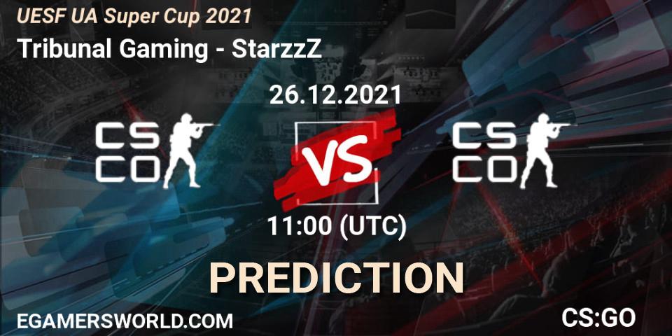 Tribunal Gaming vs StarzzZ: Betting TIp, Match Prediction. 26.12.2021 at 11:00. Counter-Strike (CS2), UESF Ukrainian Super Cup 2021